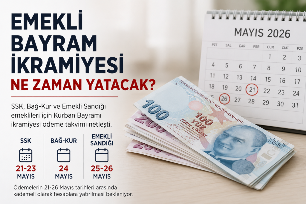 Emekli Bayram İkramiyesi 2026 Ne Zaman Yatacak? SSK, Bağ-Kur ve Emekli Sandığı İçin Beklenen Tarihler