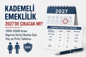 1999 Sonrası Sigortalılara Kademeli Emeklilik Umudu! 2027 İçin Gözler Yeni Düzenlemede